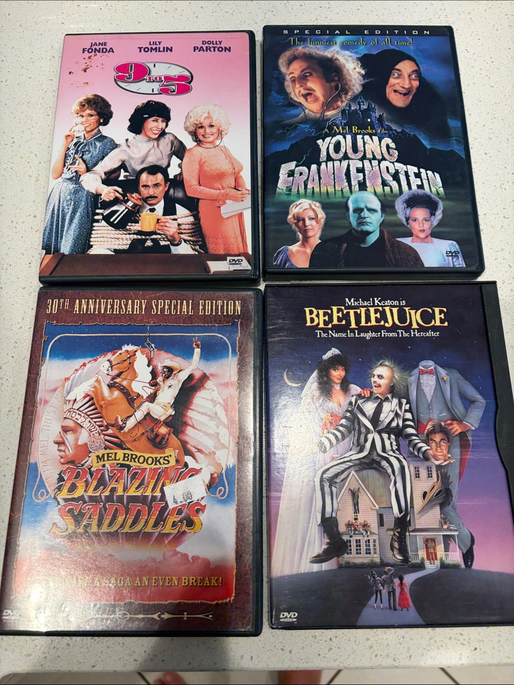 Four Classic Comedy DVD Lot — Pink, Blue, Gold, Purple Covers